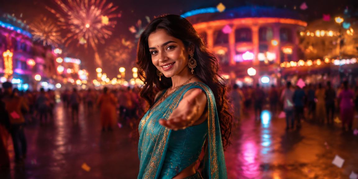 Indian woman enjoying live casino gaming in Delhi’s Connaught Place