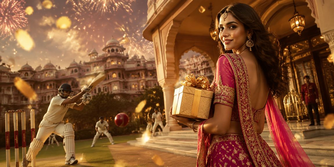 Closeup of Indian man betting on cricket using mobile app focused on screen